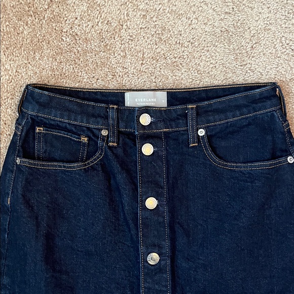 Everlane Denim Pencil Skirt - Picture 3 of 8